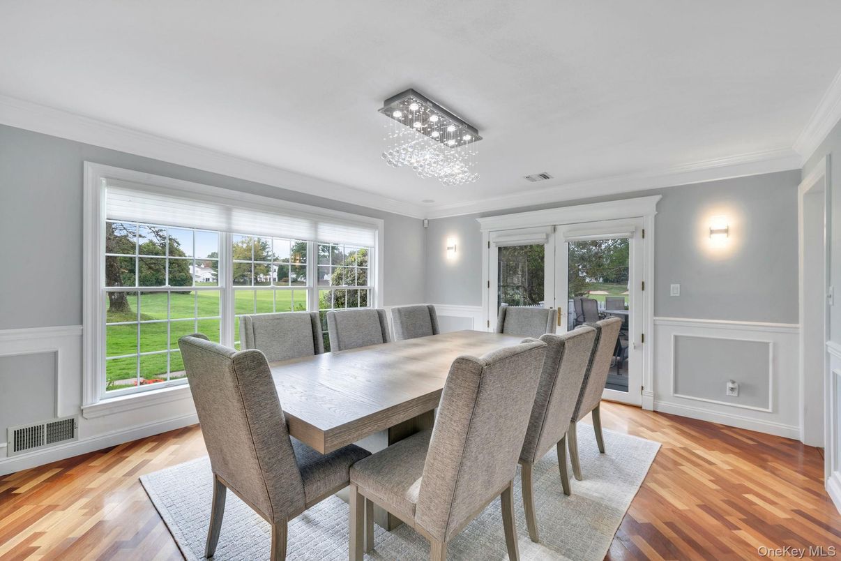 Dining room, Interior, Wood Texture Flooring