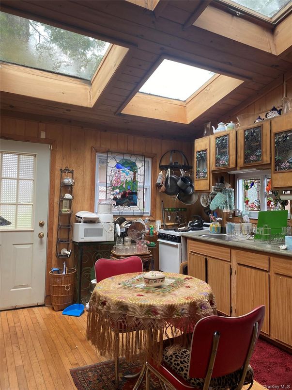Dining room, Glass Ceilings, Interior, Kitchen, Wood Texture Flooring, Wooden Walls
