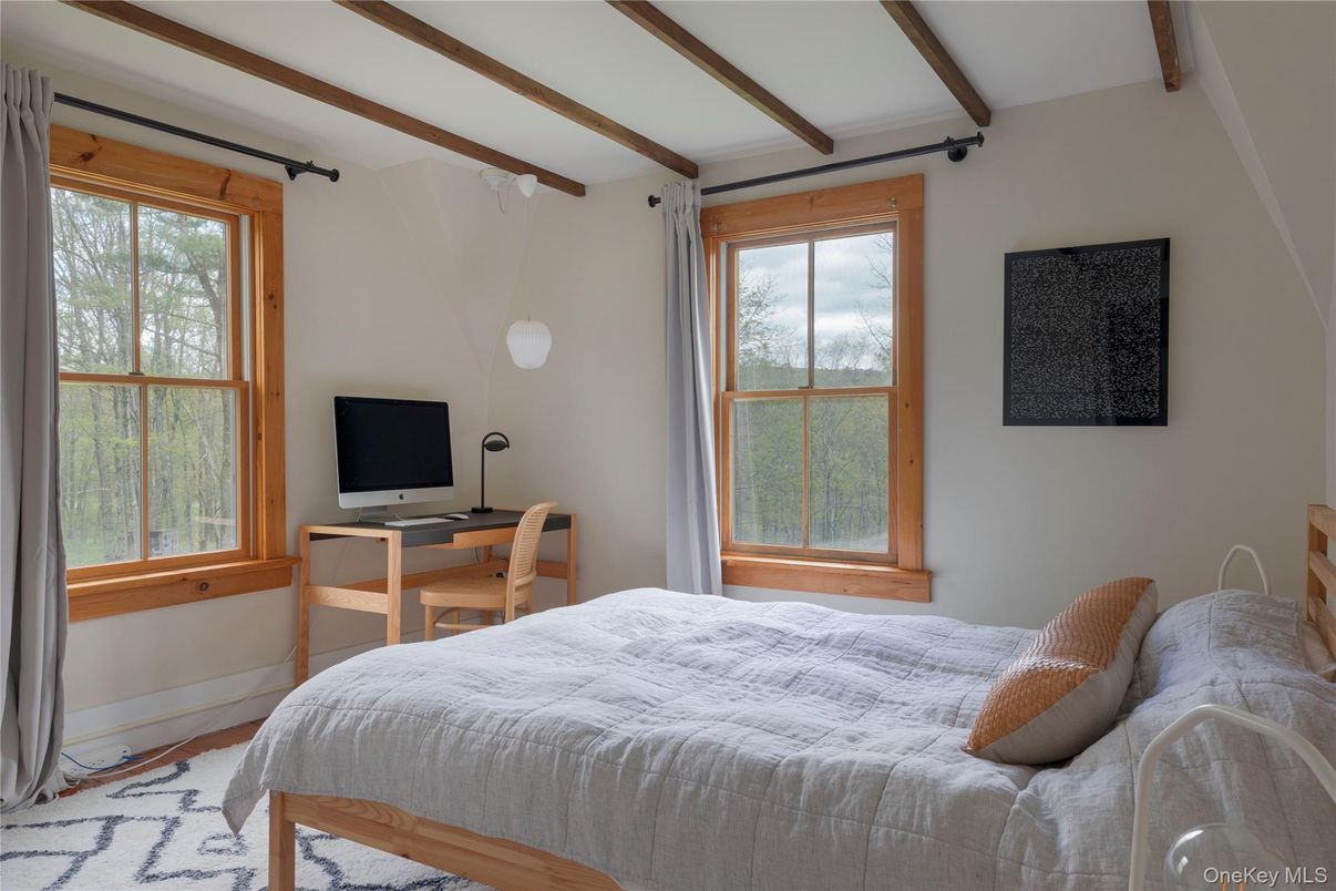Bedroom, Interior, Wooden Beams