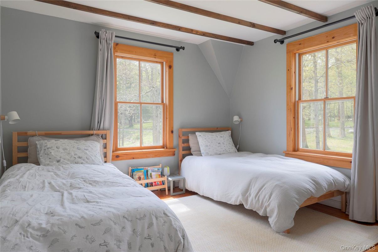 Bedroom, Interior, Wooden Beams