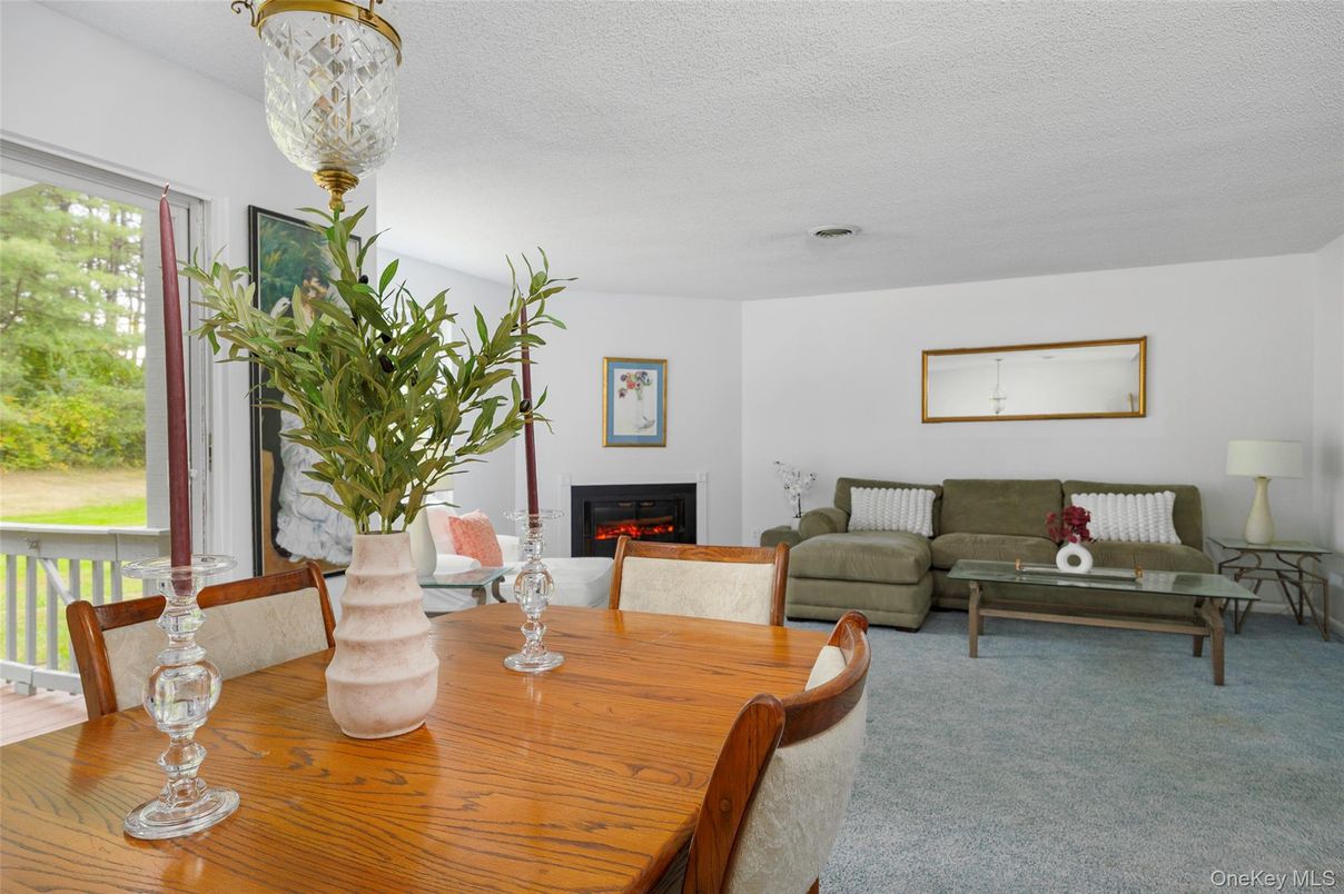 Dining room, Fireplace, Interior, Living room