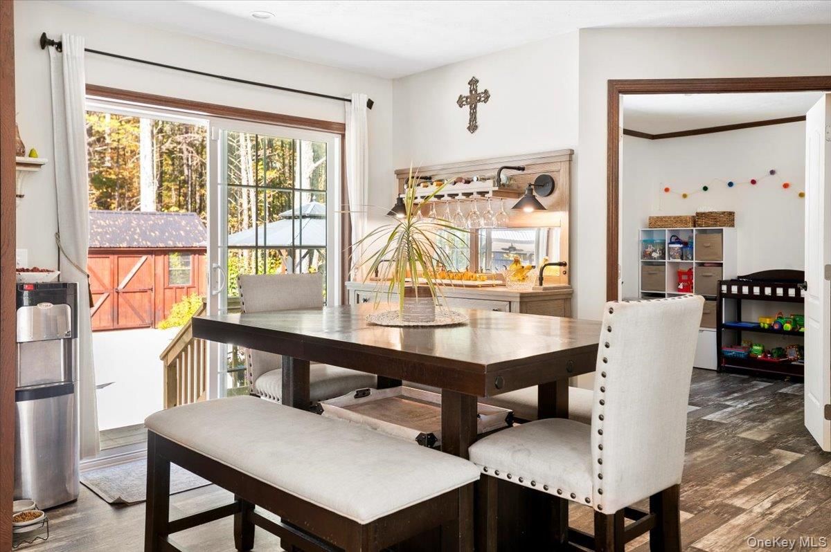 Dining room, Interior, Wood Texture Flooring