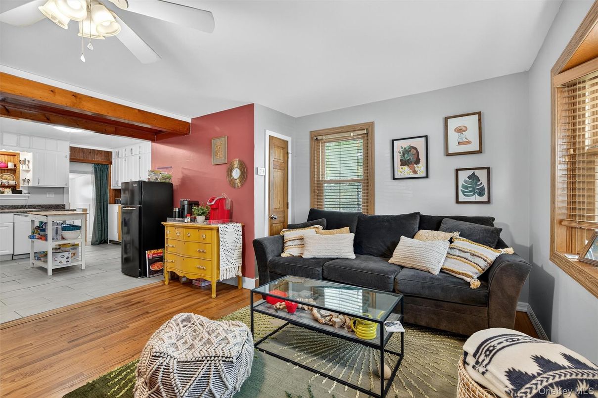 Interior, Kitchen, Living room, Wooden Beams, Wood Texture Flooring