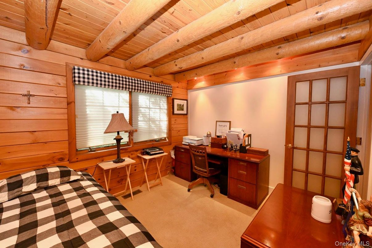 Bedroom, Home Office, Interior, Wooden Beams, Wooden Ceilings