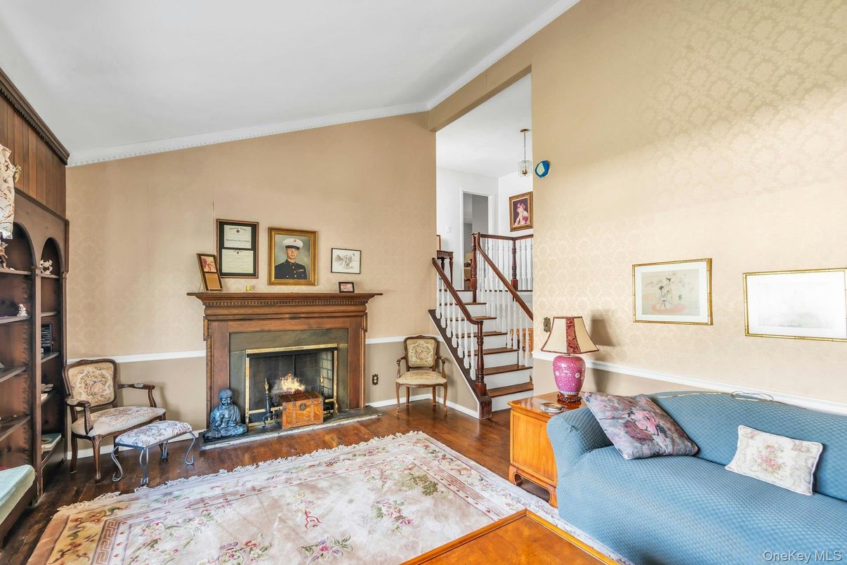 Fireplace, Interior, Wood Texture Flooring
