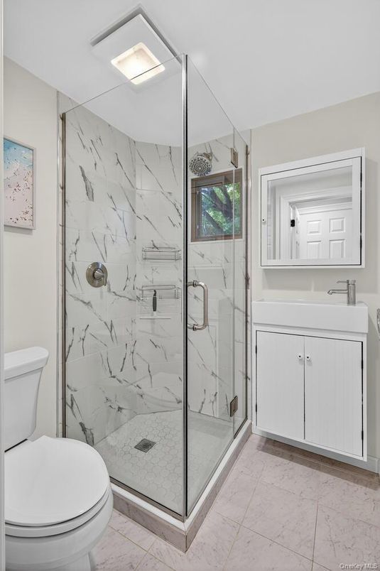 Bathroom, Glass Shower, Interior, Marble, Marble Walls