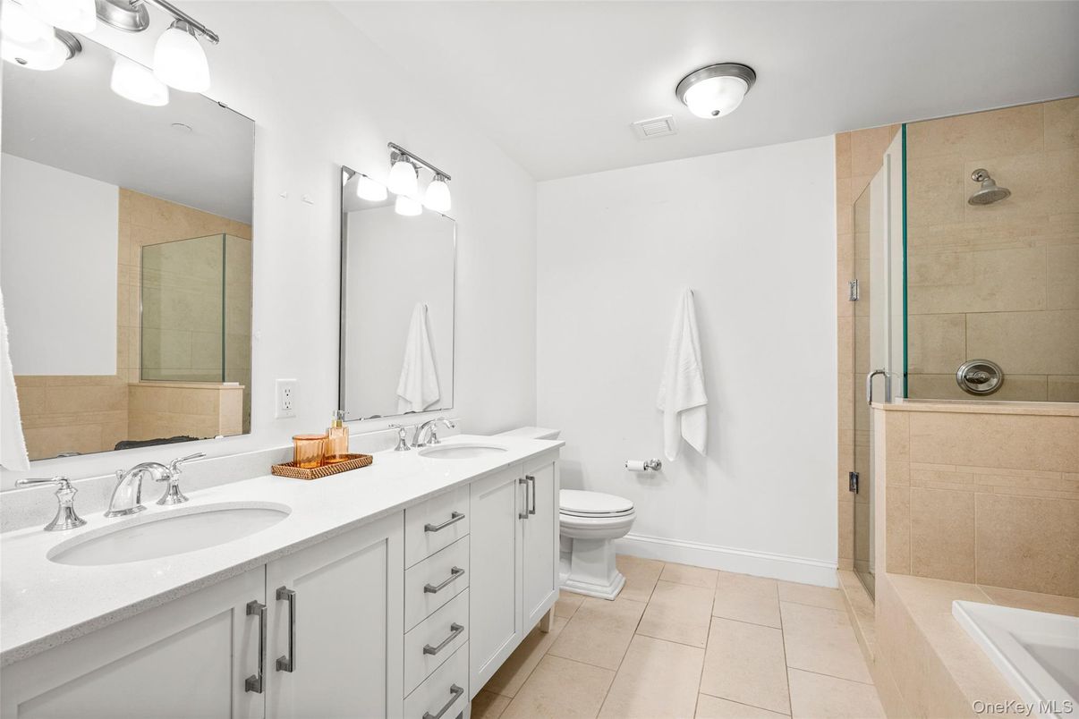 Bathroom, Dual Sink Vanities, Glass Shower, Interior