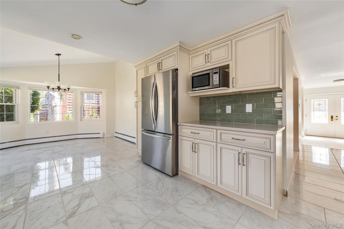 Interior, Kitchen, Marble, Pendant Lights