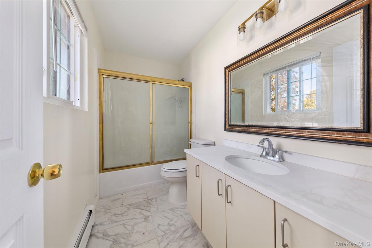 Bathroom, Glass Shower, Interior, Marble