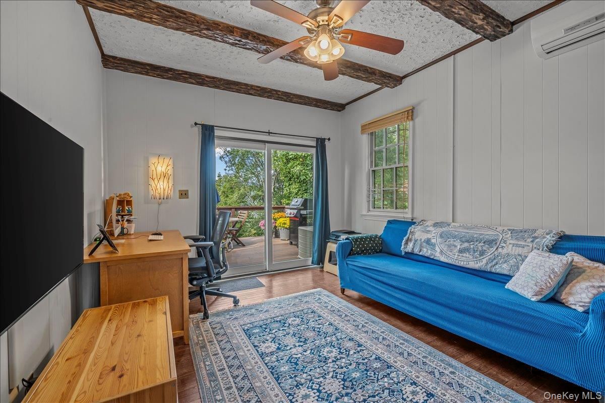 Home Office, Interior, Wooden Beams, Wood Texture Flooring