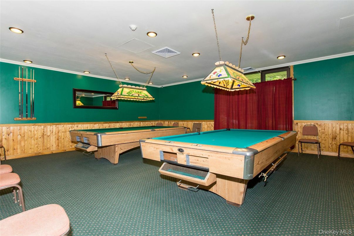 Billiard Table, Game Room, Interior, Pendant Lights, Recessed Lighting