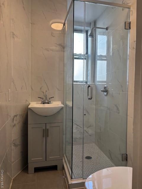 Bathroom, Glass Shower, Interior, Marble Walls