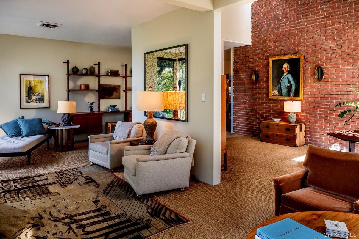 Interior, Living room, Stone Walls