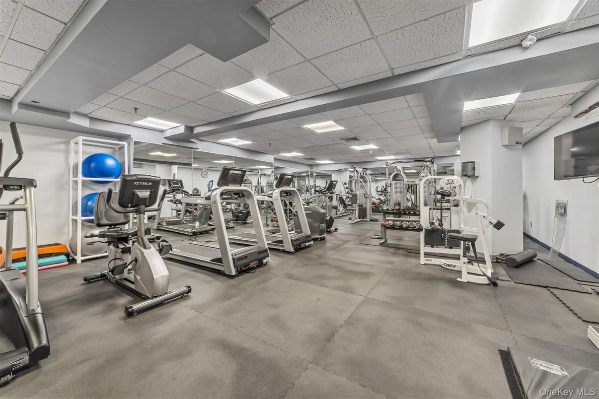 Fitness Equipment, Gym, Interior, Recessed Lighting