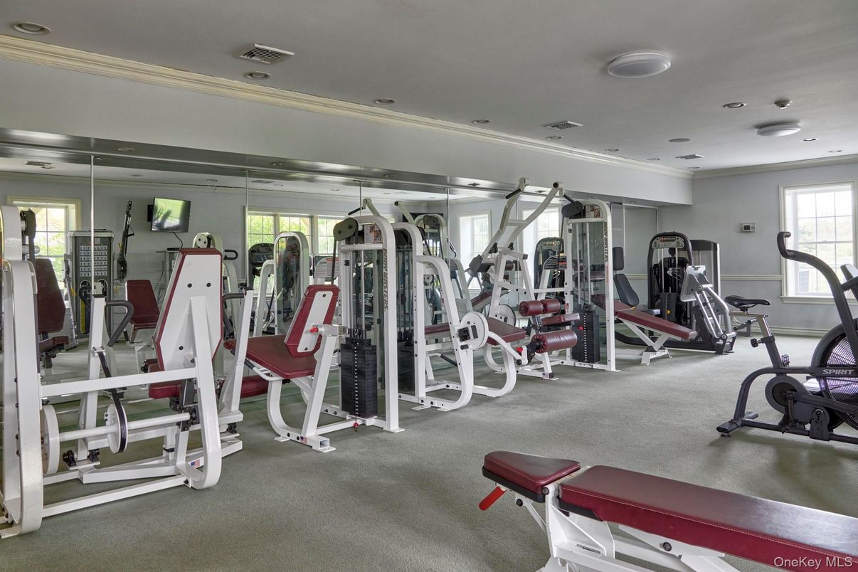 Fitness Equipment, Gym, Interior, Recessed Lighting