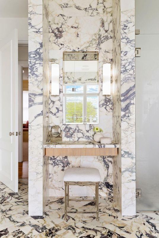 Bathroom, Interior, Marble Walls