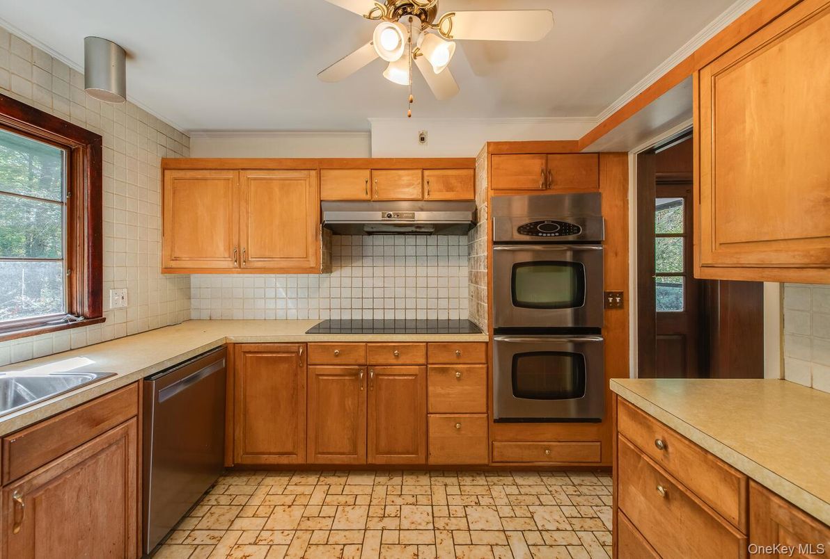 Interior, Kitchen, Stainless Steel Appliances, Tile Countertops