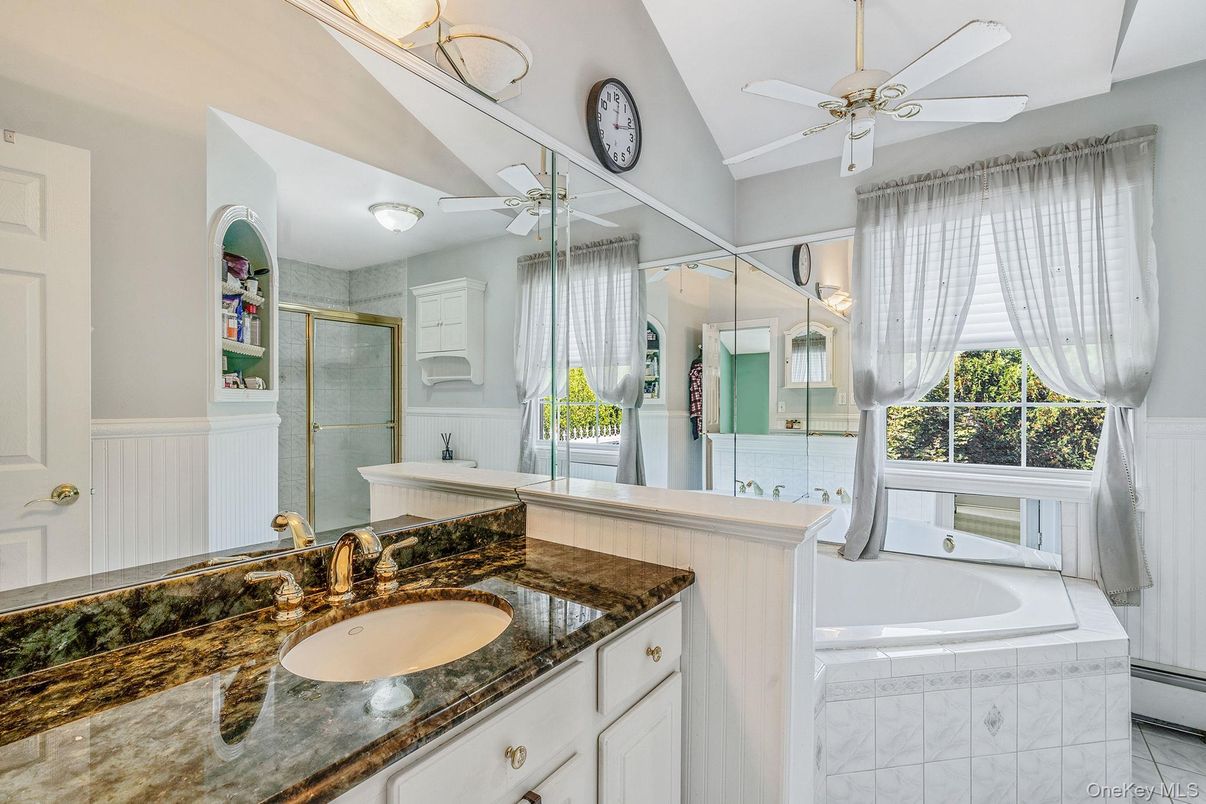 Bathroom, Dual Sink Vanities, Glass Shower, Interior
