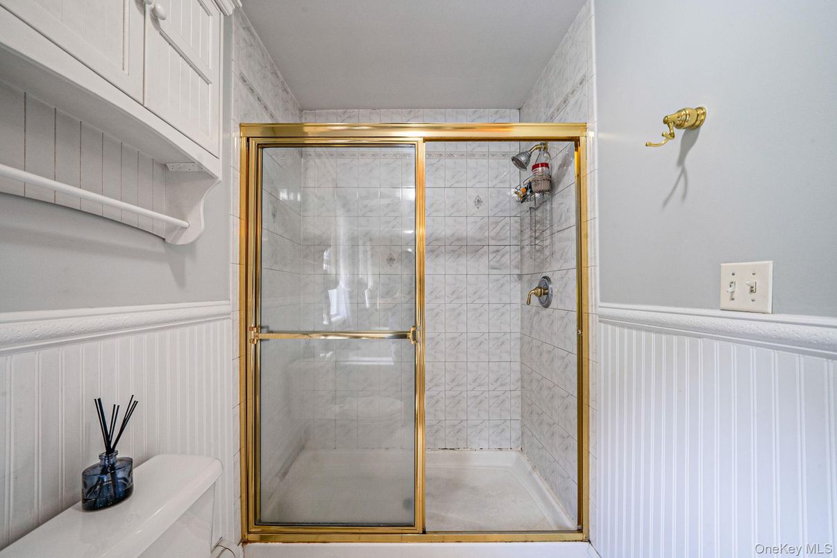 Bathroom, Glass Shower, Interior, Marble Walls