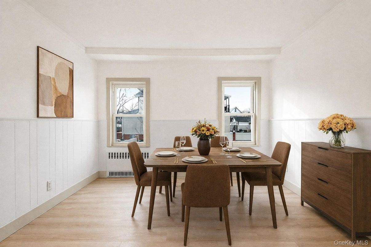 Dining room, Interior, Wood Texture Flooring