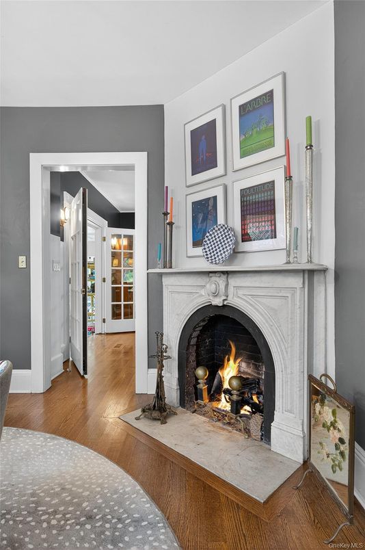 Fireplace, Interior, Wood Texture Flooring
