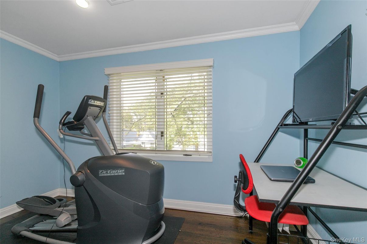 Fitness Equipment, Home Office, Interior, Wood Texture Flooring
