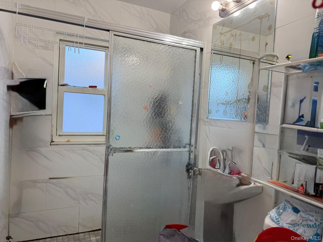 Bathroom, Glass Shower, Interior, Marble Walls