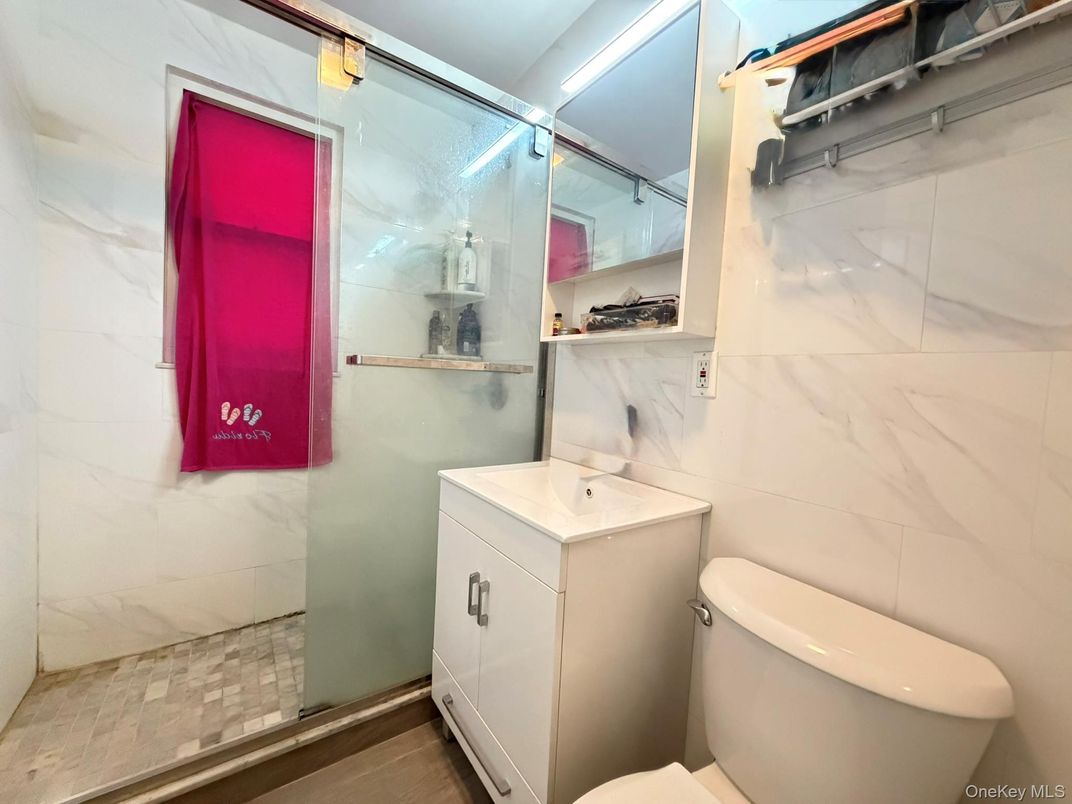 Bathroom, Glass Shower, Interior, Marble Walls