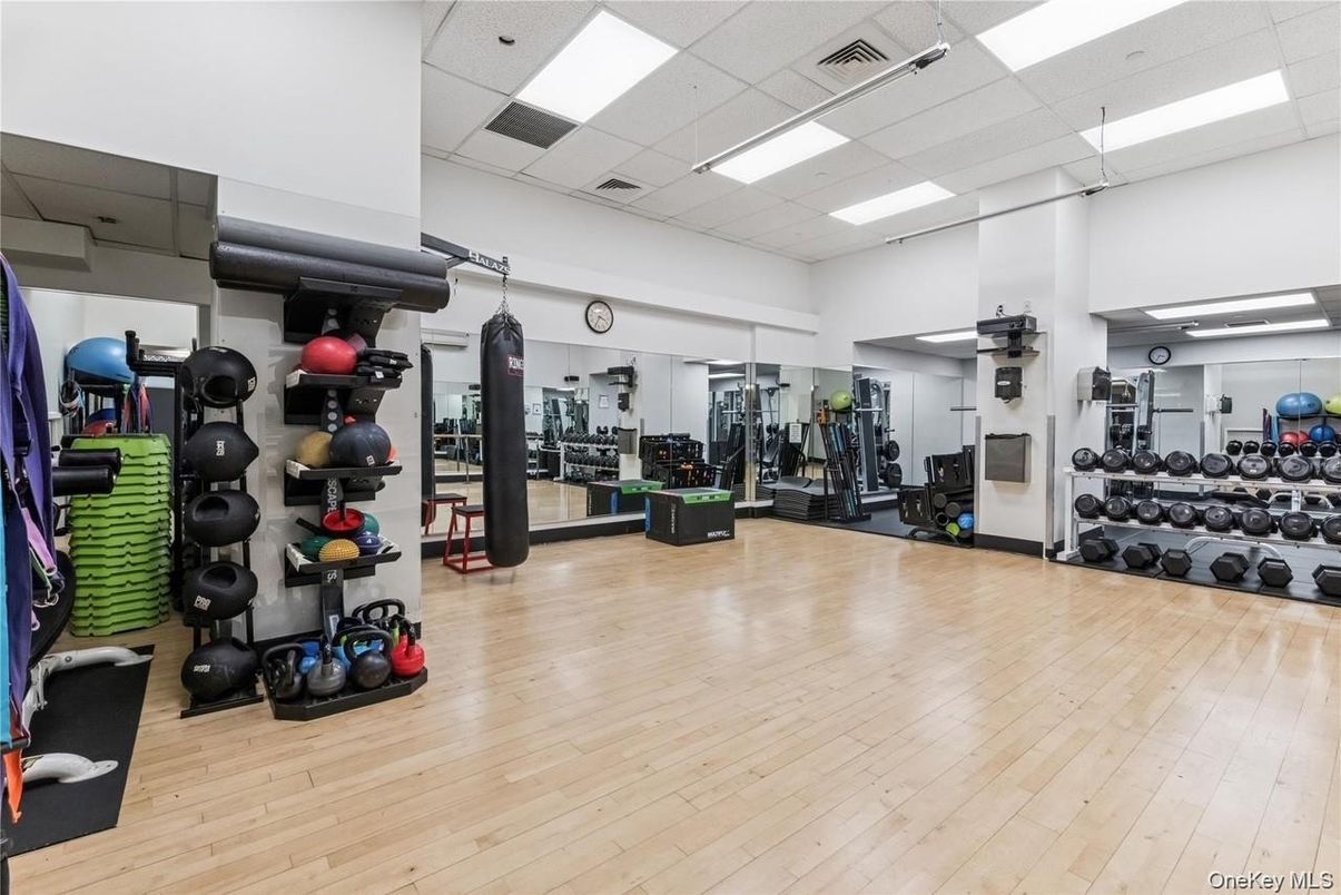 Fitness Equipment, Interior, Recessed Lighting, Wood Texture Flooring