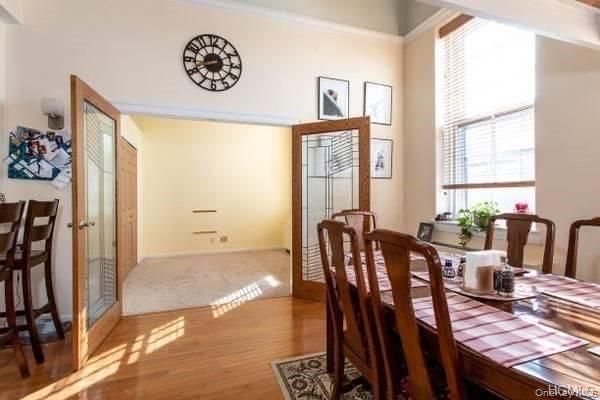 Dining room, Interior, Wood Texture Flooring