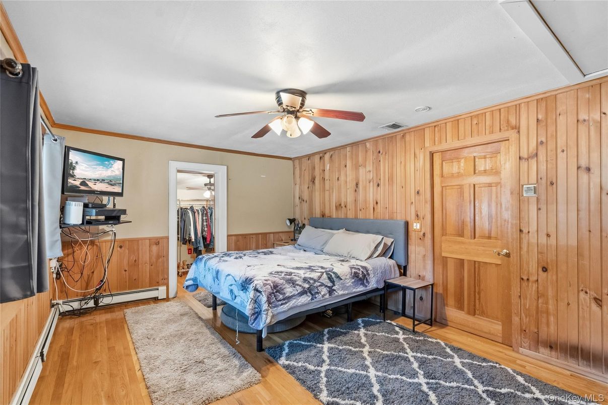 Bedroom, Interior, Wood Texture Flooring, Wooden Walls