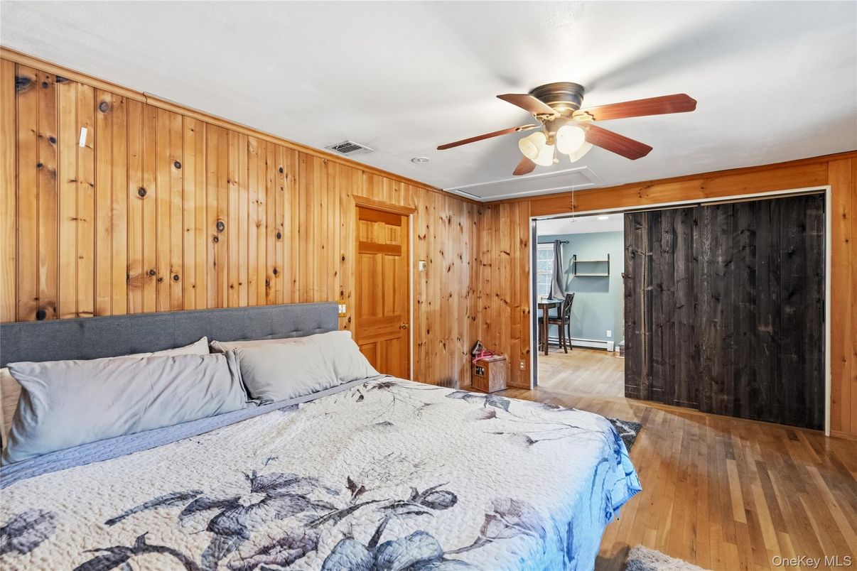 Bedroom, Interior, Wood Texture Flooring, Wooden Walls