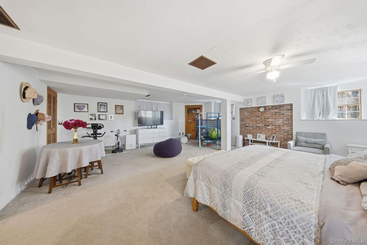 Bedroom, Fitness Equipment, Interior, Stone Walls