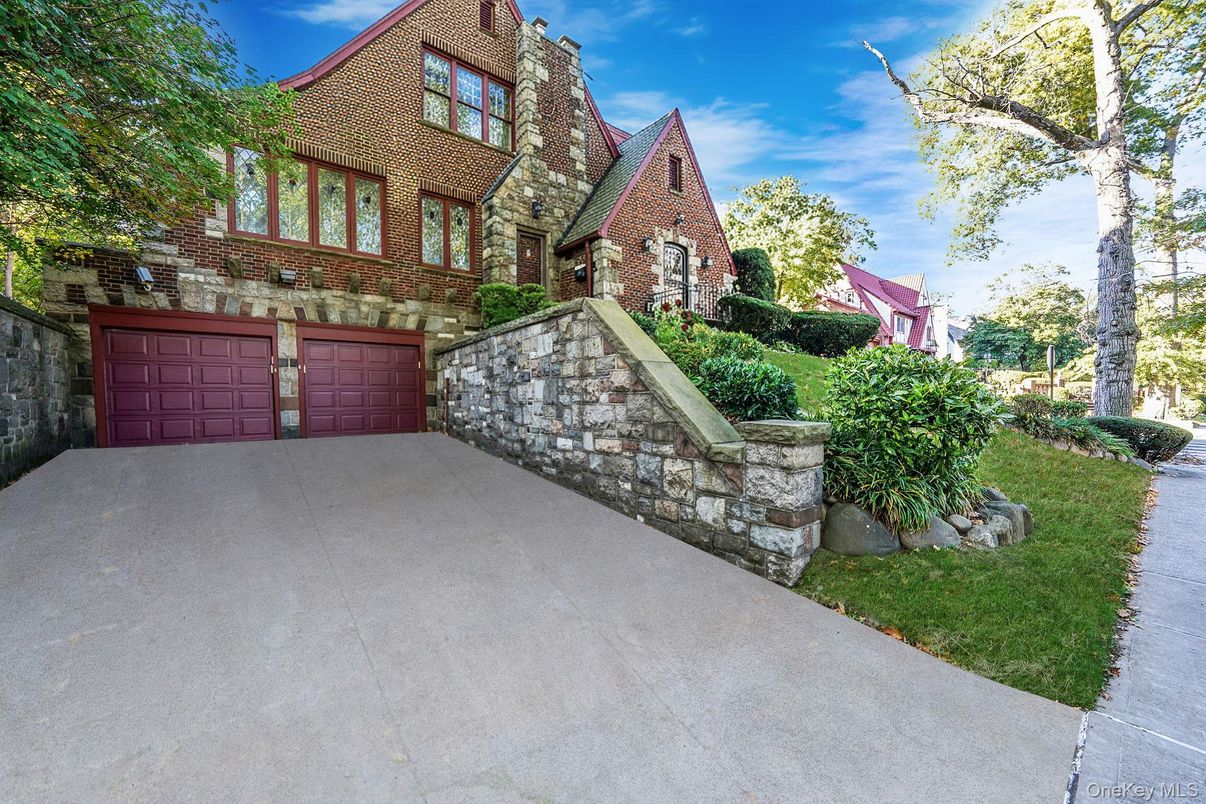 Attached, Exterior, Facade, Brick Facade, Tudor Revival