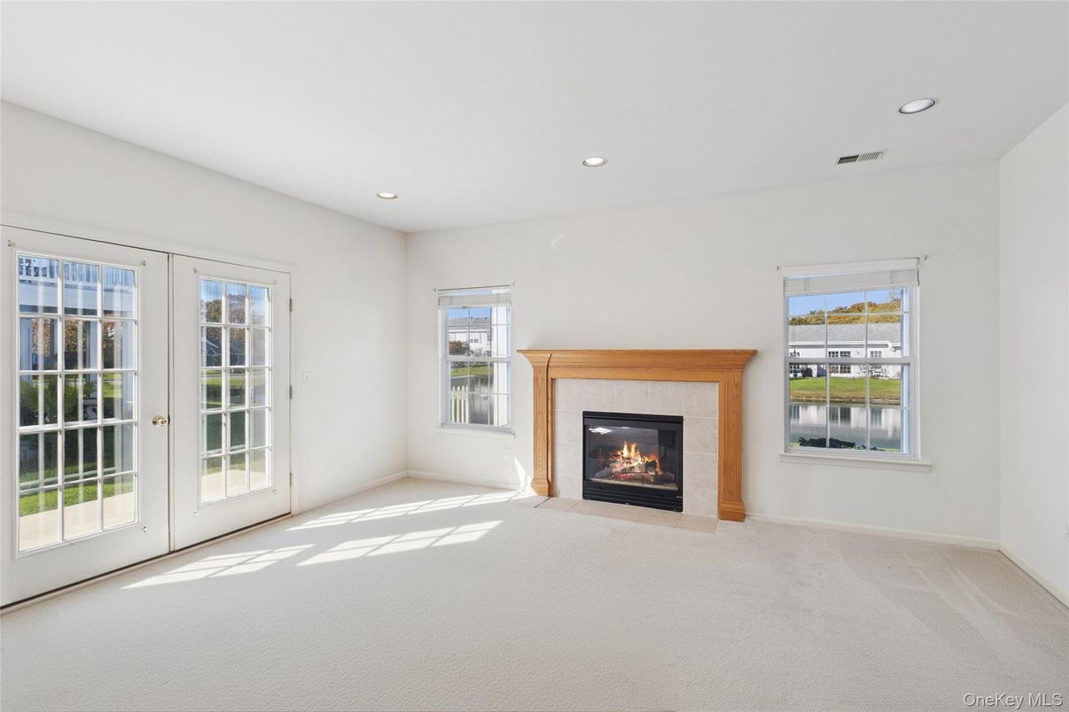 Empty room, Fireplace, Interior, Recessed Lighting