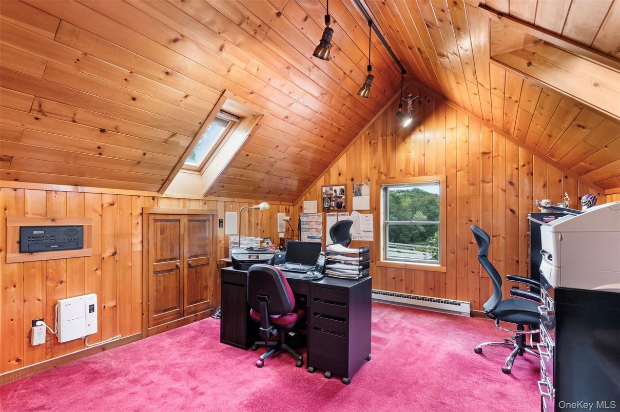 Home Office, Interior, Wooden Ceilings, Wooden Walls