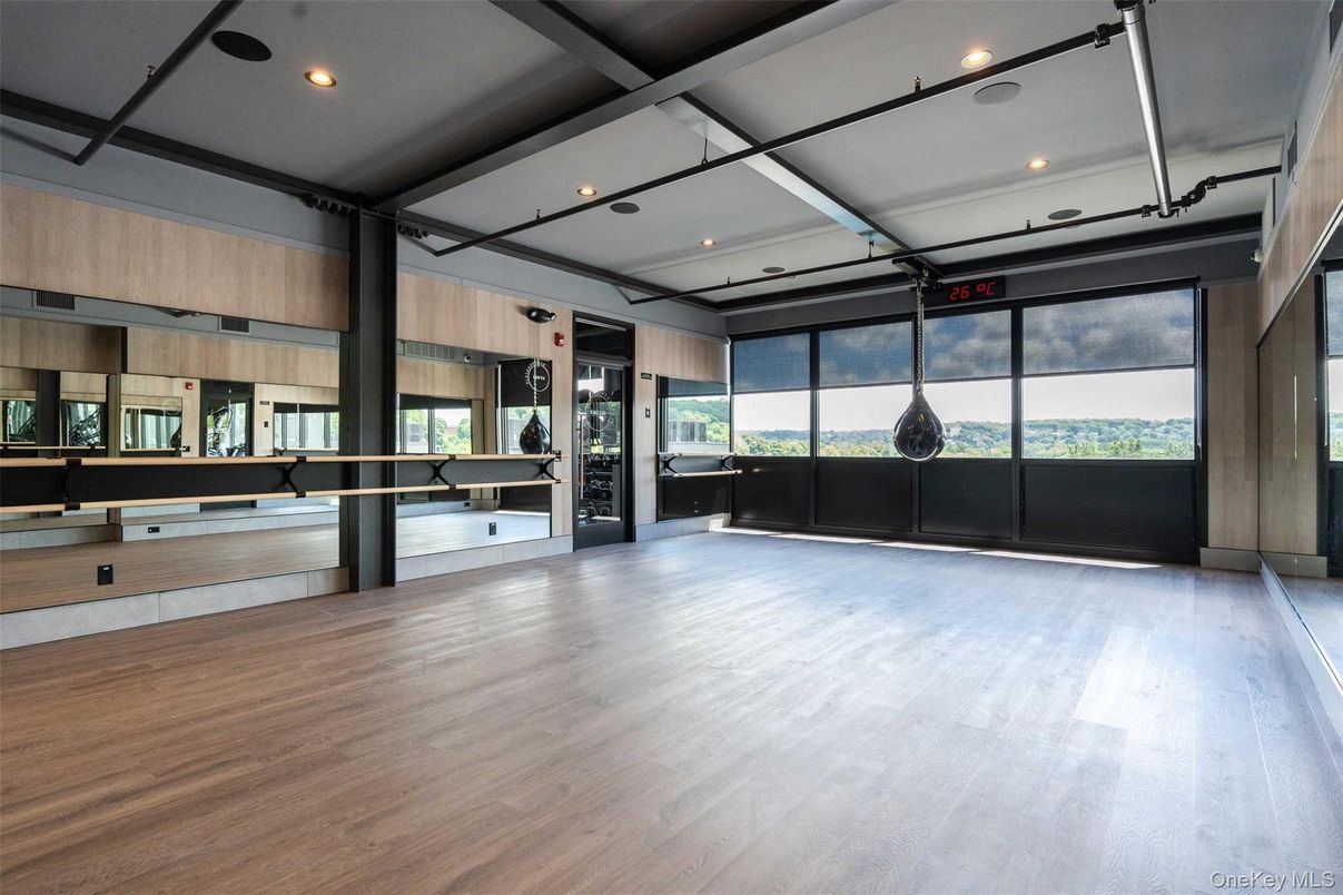 Garage, Interior, Recessed Lighting, Wood Texture Flooring