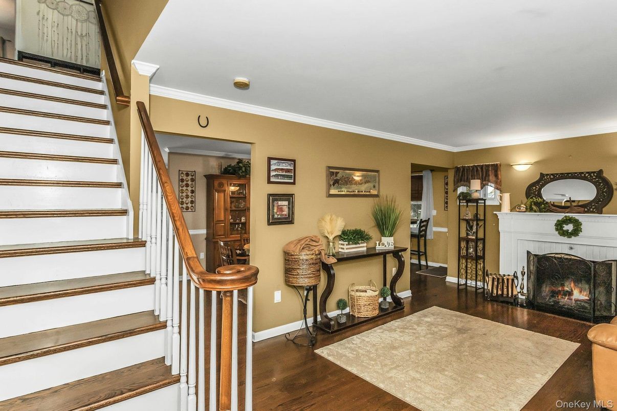 Fireplace, Interior, Wood Texture Flooring