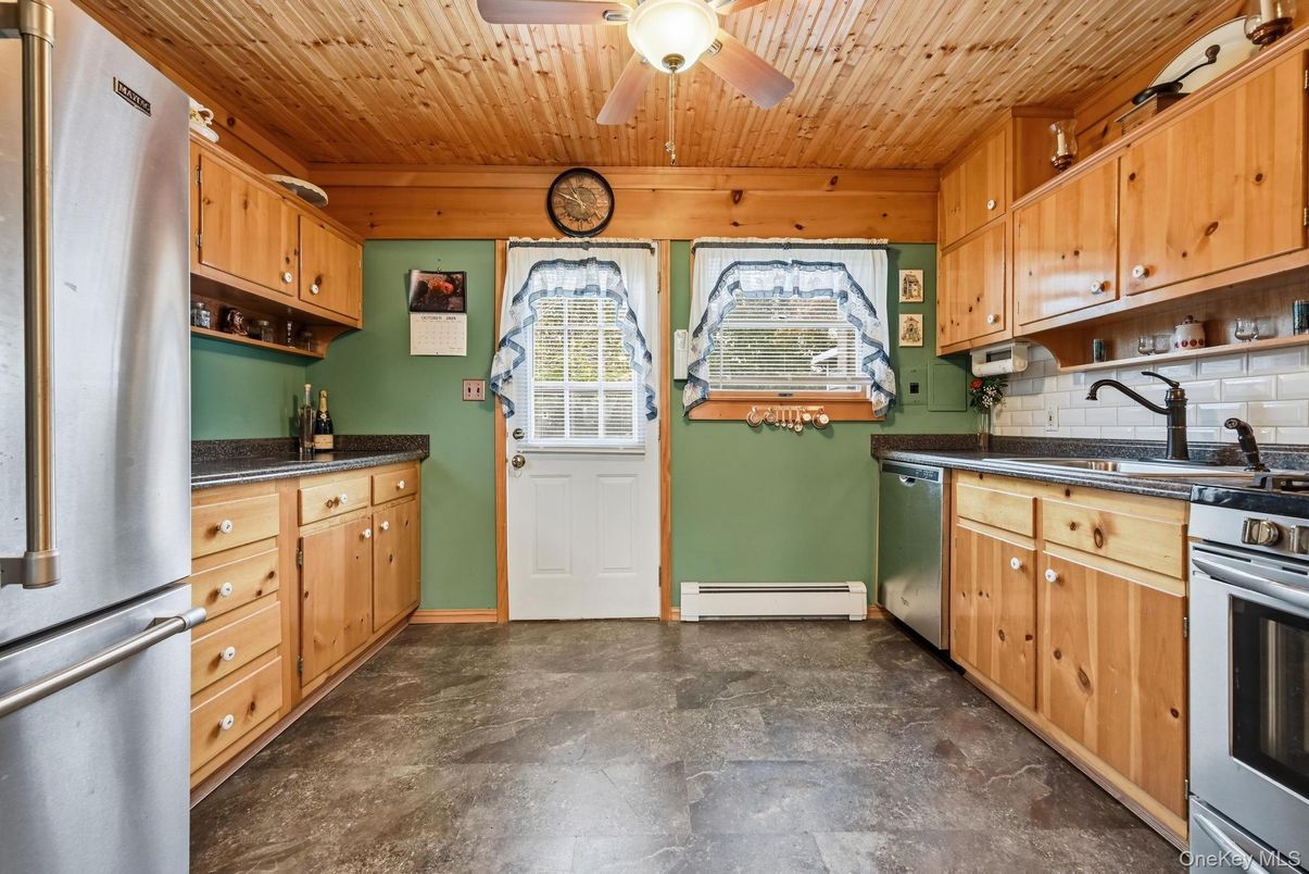 Interior, Kitchen, Stainless Steel Appliances, Wooden Ceilings