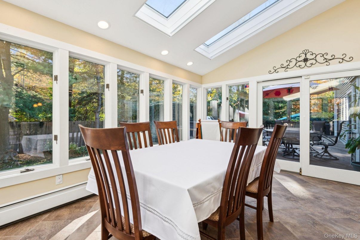 Dining room, Glass Ceilings, Interior, Recessed Lighting, Sun Room