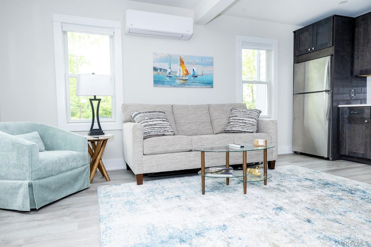 Interior, Kitchen, Living room, Stainless Steel Appliances, Wood Texture Flooring