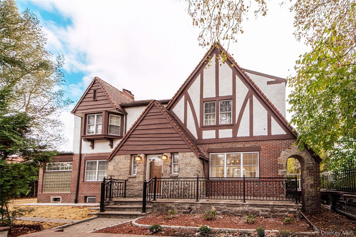 Exterior, Facade, Brick Facade, Tudor Revival