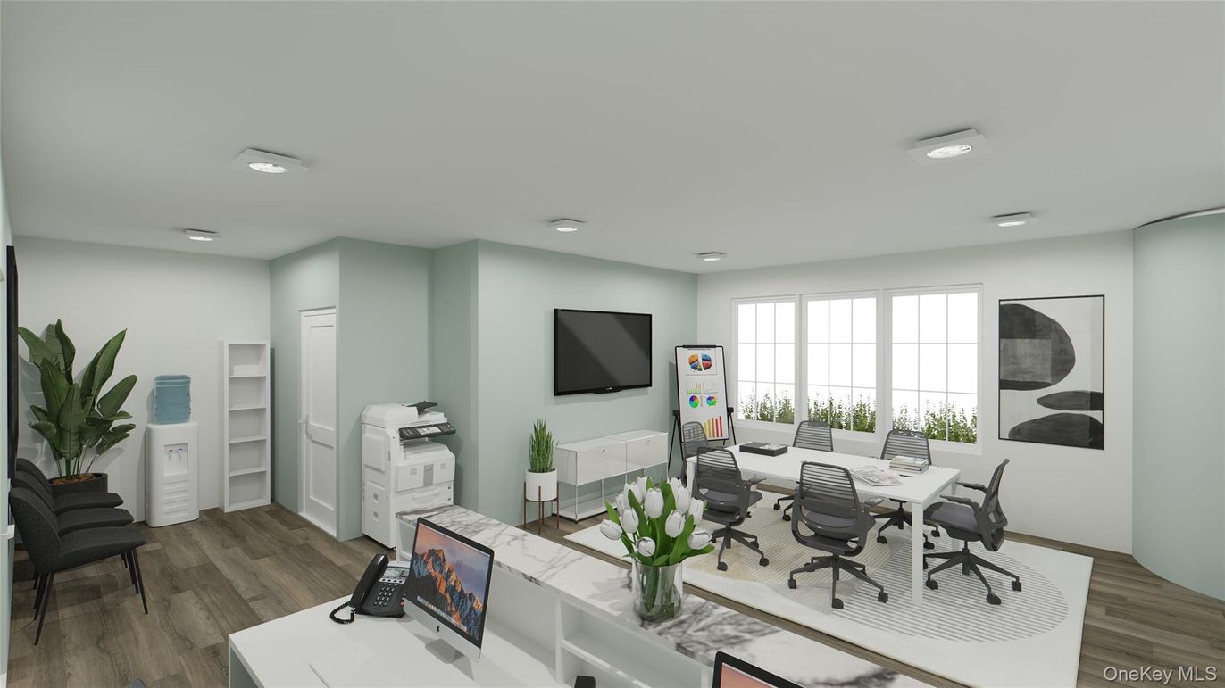 Home Office, Interior, Living room, Recessed Lighting, Wood Texture Flooring