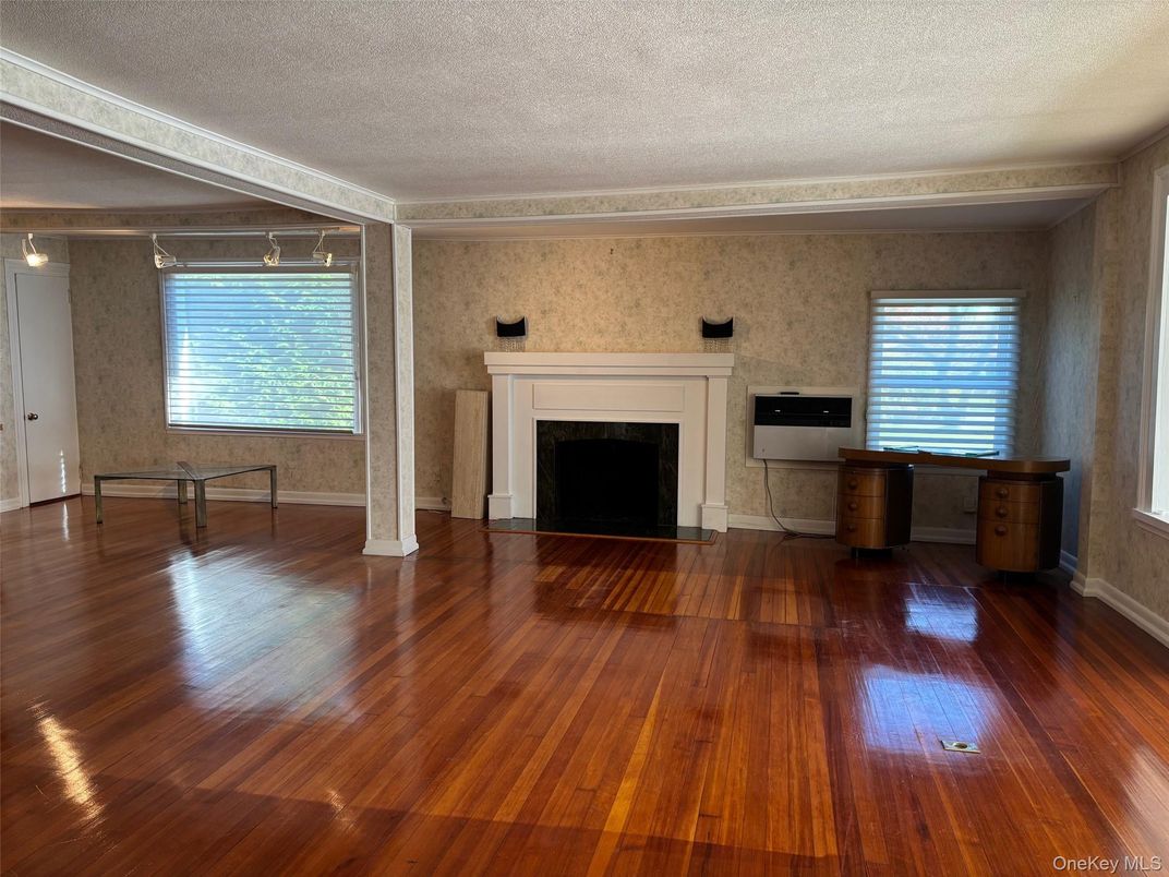 Empty room, Fireplace, Interior, Wood Texture Flooring