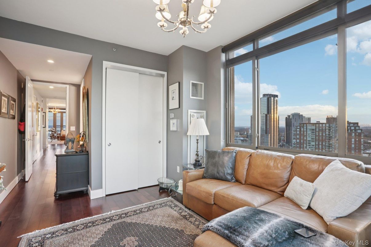 Chandelier, Interior, Living room, Recessed Lighting, Wood Texture Flooring