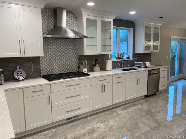 Interior, Kitchen, Recessed Lighting, Stainless Steel Appliances