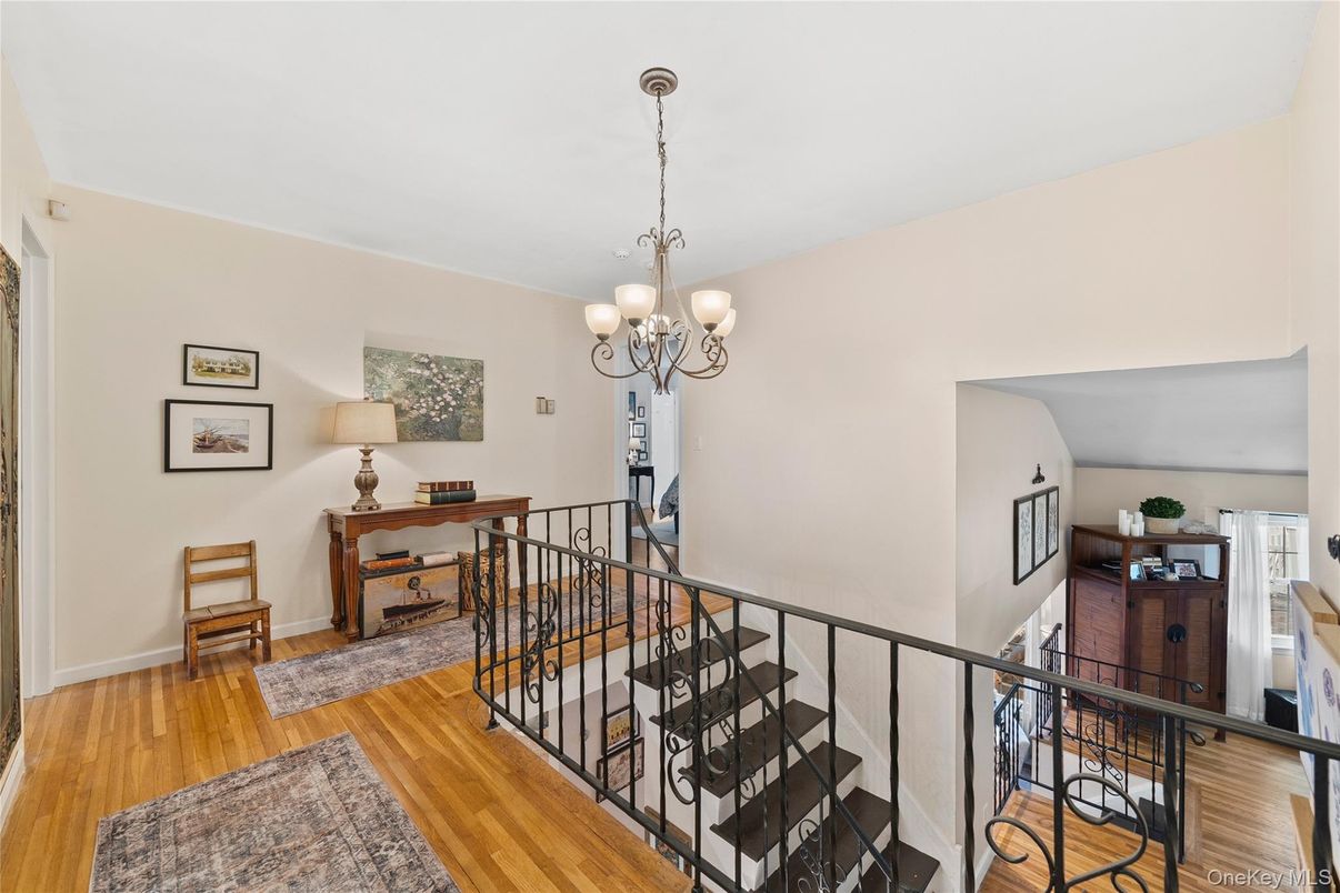 Chandelier, Home Office, Interior, Wood Texture Flooring