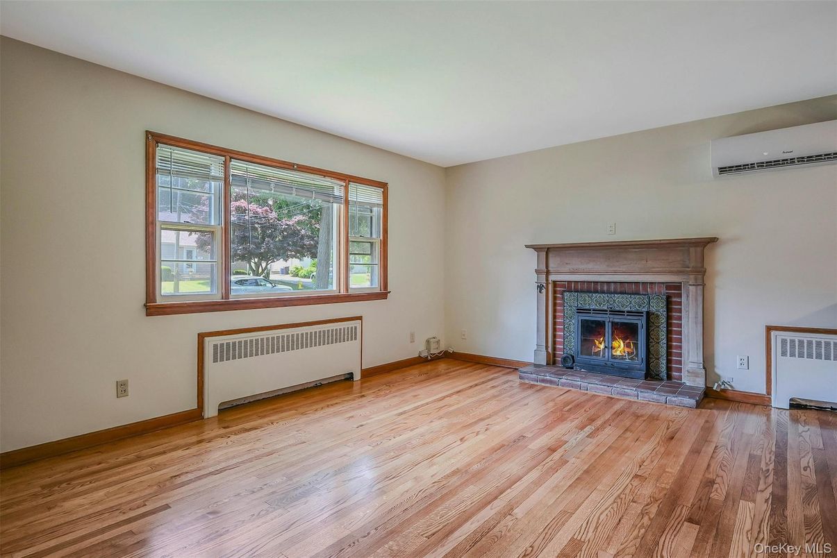 Empty room, Fireplace, Interior, Wood Texture Flooring