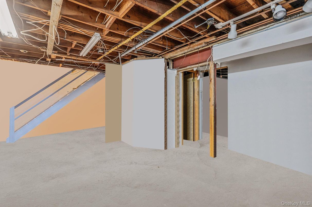 Empty room, Interior, Wooden Beams