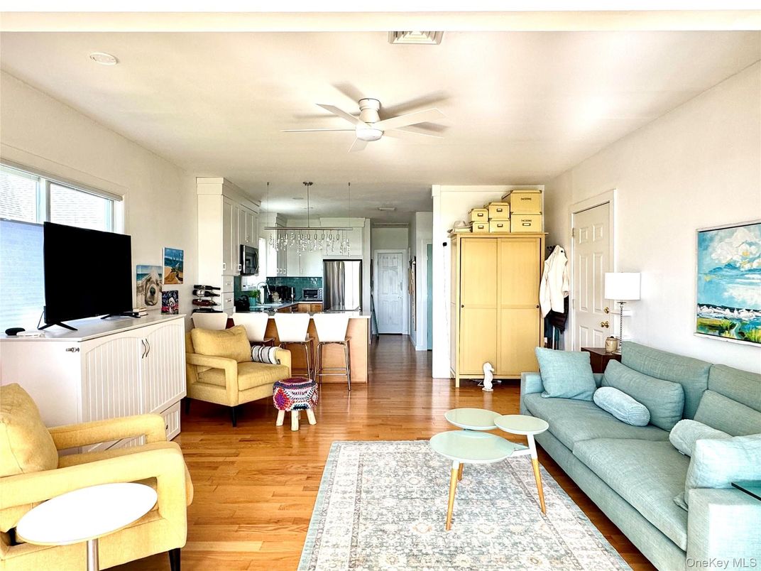 Interior, Kitchen, Living room, Stainless Steel Appliances, Wood Texture Flooring